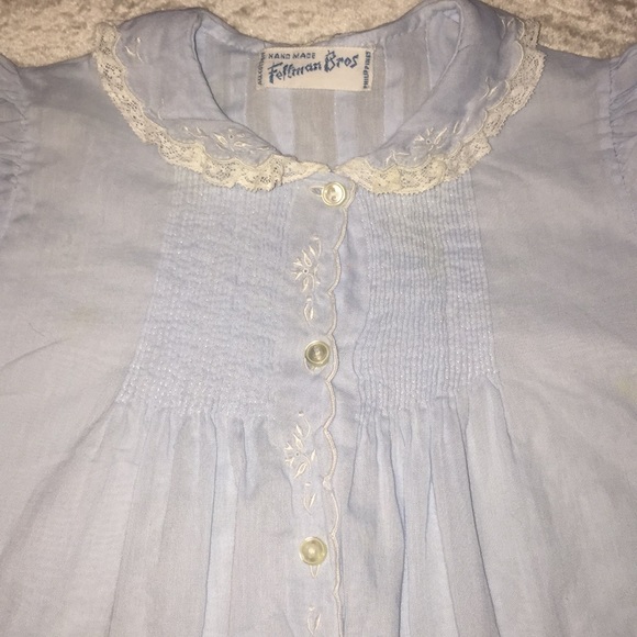 Fellman Bro’s Hand Made Sz 0-3 mos cotton dress - Picture 2 of 8